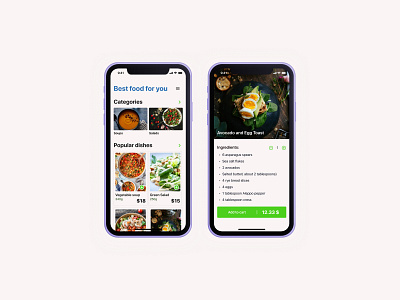 Food Delivery App 012 app app design dailyui delivery design ecommerce figma food food delivery green hunger interface ios salad screen ui user experience uxui vegetable