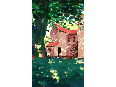 House with Garden color color sketch dailydrawing dailysketch doodle drawing illustration landscape sketch procreate sketch sketching style