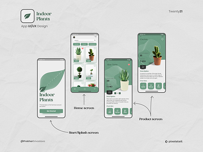 Indoor Plants| App UI/UX Design app brand branding business creative design design trend entrepreneur green logo plants product design ui ux