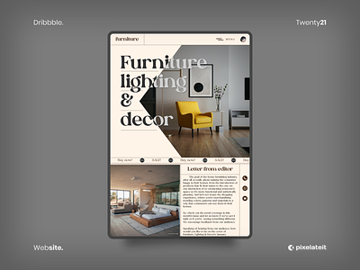 Furniture Website Design Concept app brand branding clean creative design furniture graphic design illustration ui ux vector webdesign website