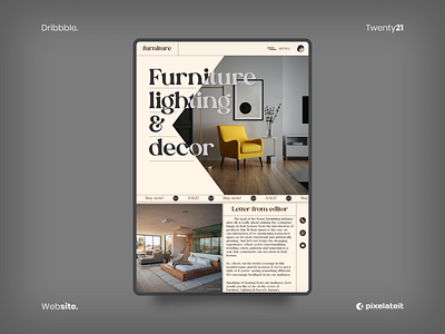 Furniture Website Design Concept