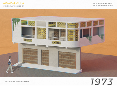 AWADH VILLA 3d architect architecture blender construction design figma graphic design house design illustration india reconstruction renovation