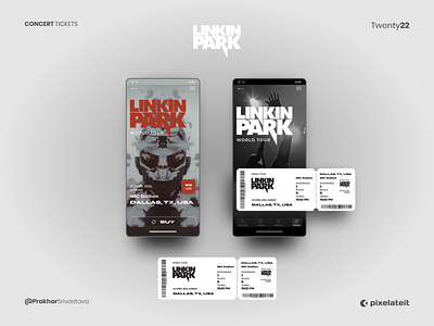Linkin Park App adobe app application blockchain booking branding concert coolui design dribbble figma graphic design linkin park retro tickets ui uiux ux web design