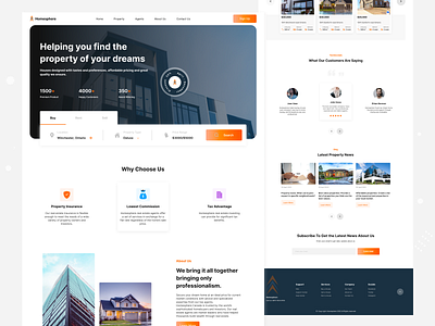 Real Estate Landing Page housing housing design landing page real estate real estate landing page real estate website ui ui design website