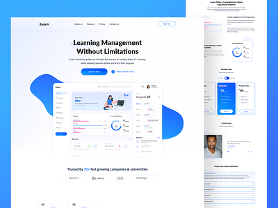 SaaS E-Learning Platform b2b dashboard e learning ed landing landing page learning landing page nft saas ui designs ux design