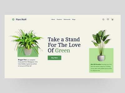 Plant MoM design flower landing page landing page plant ui ui ux ux design website