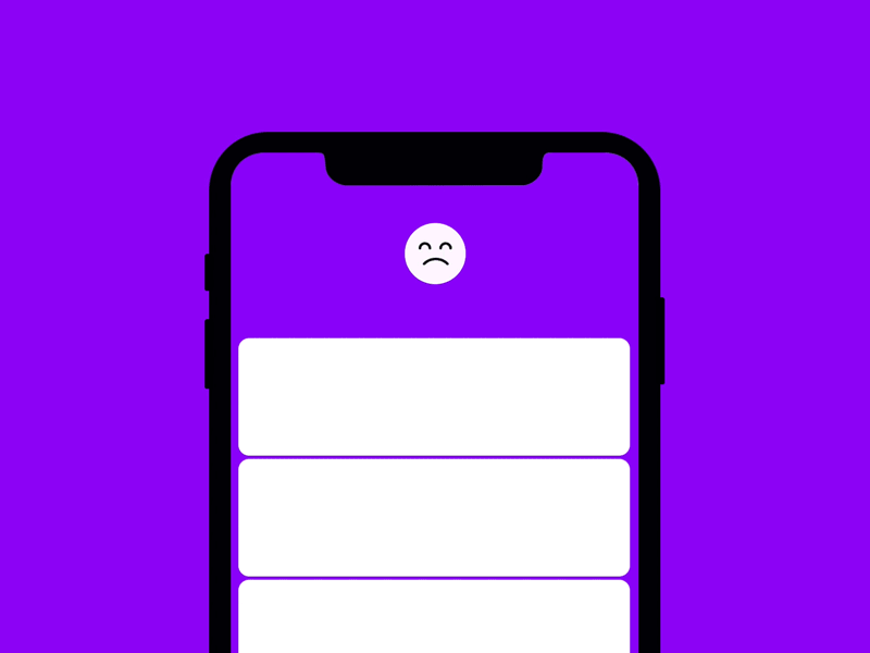 Pull to Refresh- Turn that frown upside down 2d animation app concept frown sketch smile ui ux