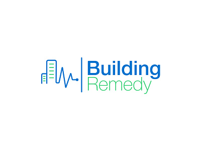 Building Remedy Logo automation building heath hvac logo logo design pulse