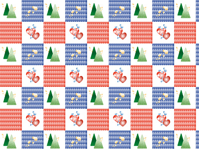 Happy holidays to the Dribbble community! adobe illustrator gifts holiday pattern winter wrapping paper