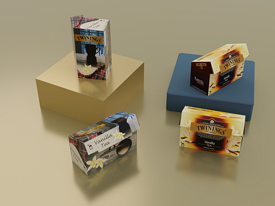 Restyling of Twinings Vanilla tea package blender branding packaging photoshop restyle restyling tea twinings vanilla