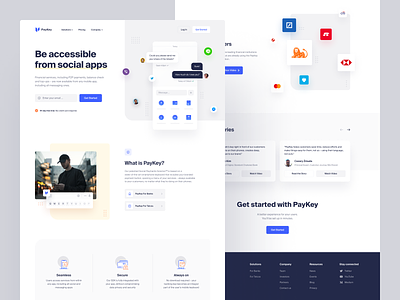 PayKey – Home design system e-finance finance financial services fintech identity payment product page social app social payments solution top up transfer user interface web design web site