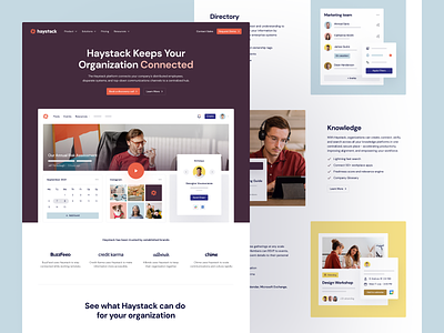 Haystack - Homepage dashboard design system features interaction navigation platform product visuals responsive ui user experience user interface ux visual identity web design webflow