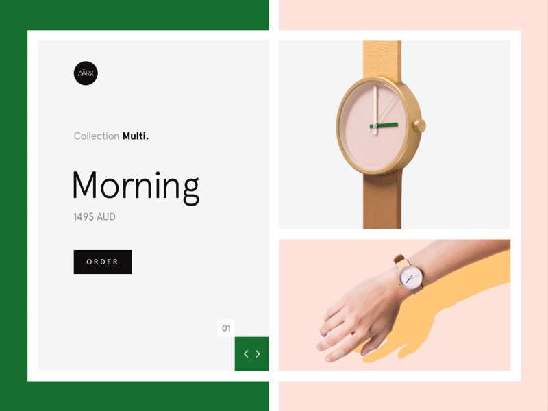 Multi. | Product page aark concept daniel emma landing product ui ux visual design web