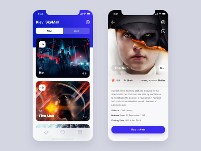 Cinema | Concept app cinema colors concept design imdb ios iphonex layout mobile movies sletch ui ux web