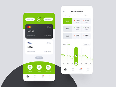 Banking App app banking concept currency design exchange finance ios mobile ui ux