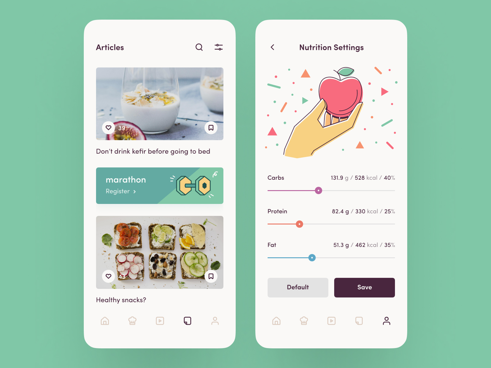 Make a healthy lifestyle #2 by Max Panchyk for heartbeat on Dribbble