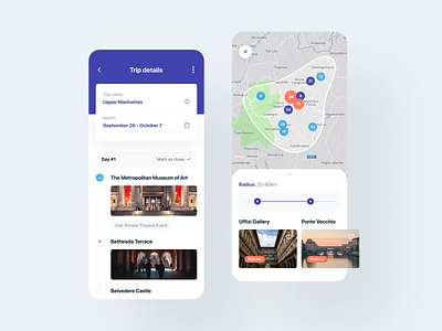 Traveling guide by Max Panchyk for heartbeat on Dribbble