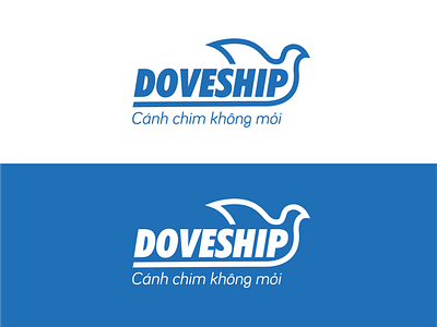 Doveship bird blue dove fly logistic logo logodesign logotype shipper