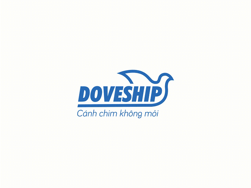 DoveShip Logo bird blue dove illustration logistics logo logodesign