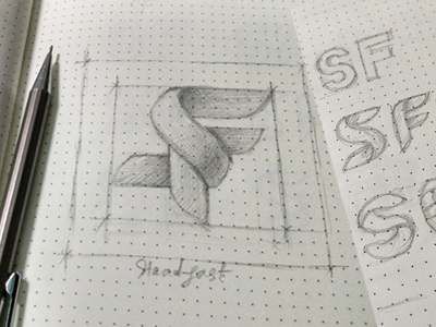 Sketches hand drawing logo pencil sketches steadfast typogaraphy