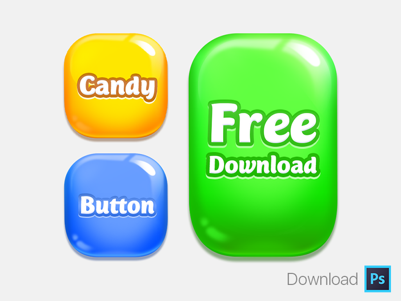 Candy Button Style Free Download by Minh Duc 🎨 Nguyen on Dribbble