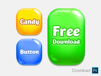 Candy Button Style Free Download button candy free free download free download psd free psd game glasses uxui