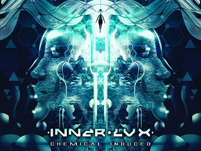 Inner Lux - Chemical Induced cover art graphic design psychedelic