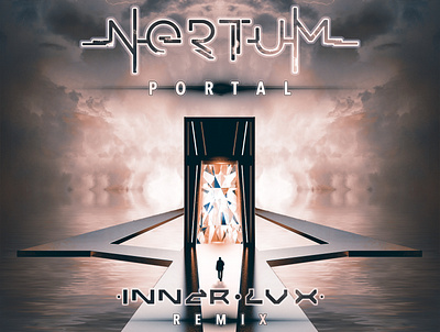 Nertum - Portal (Inner Lux remix) cover art graphic design psychedelic