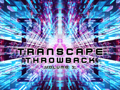 V.A. Transcape Throwback Vol.1 cover art graphic design psychedelic