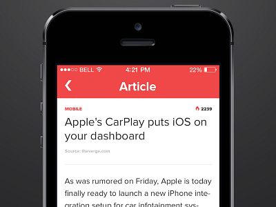 News'ter article page app article flat home instant iphone news now search trending ui ux