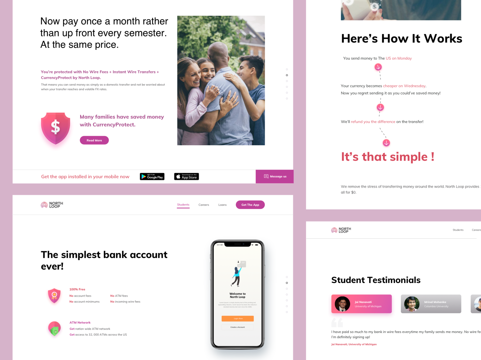 North Loop site Concept by Ananthu Sankar on Dribbble