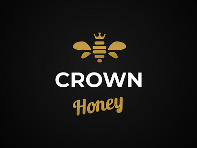 Crown Honey Logo branding crown crown honey design honey logo logo design vector