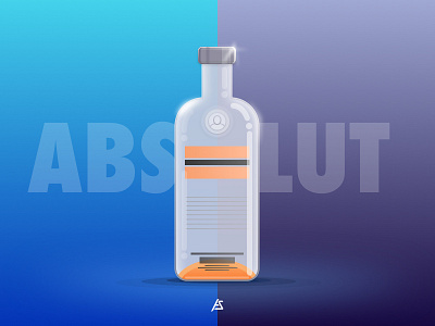 Absolut Mandrin - an illustration absolut bottle design icon illustration product sketch vector vodka