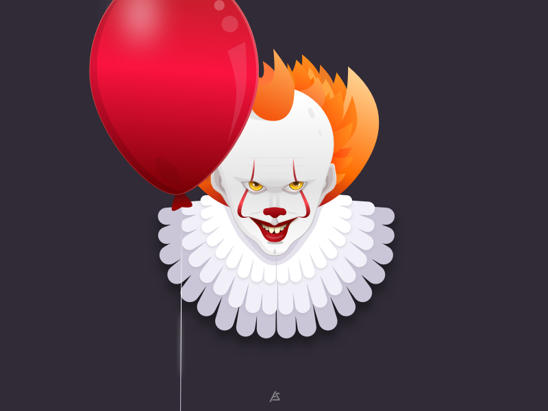 Pennywise Drawing With Balloon