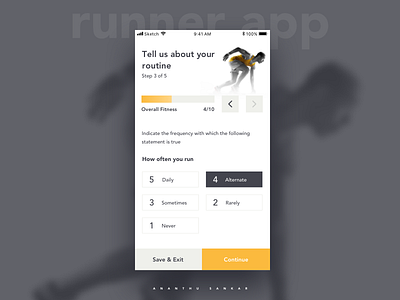 Runner App - concept ios minimal mobile runner ui ui ux app white