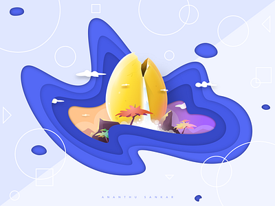 The Golden Egg art concept design digital art graphic design illustration minimal sketch app vector