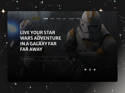 Star Wars - Website concept design animation app branding concept design graphic design light saber logo redesign spaceship star star wars study case typography ui uiux study case ux web web design website