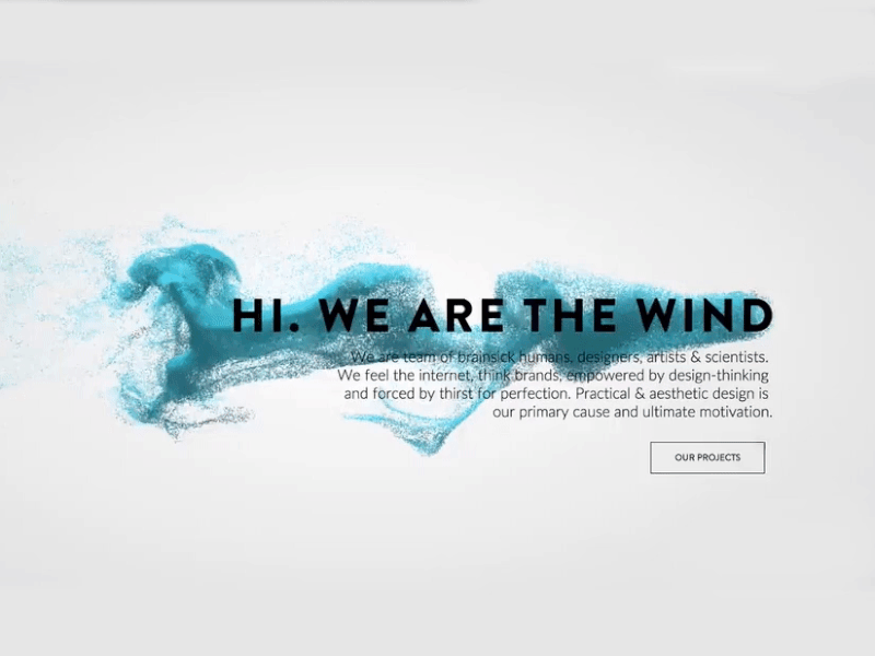 The Wind three.js webgl wind