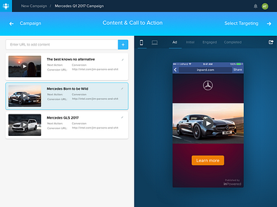 inPowered ad campaign builder