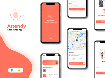 Attendance App UI Design branding design ecommerce graphic design illustration ui uiux vector web design