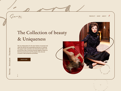 Sierra Boutique - A Fashion Web Design Concept branding design ecommerce graphic design illustration logo ui uiux vector web design