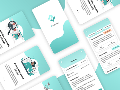 Jobmate - A Job Seek Apps UI Design branding design ecommerce graphic design illustration ui uiux vector web design