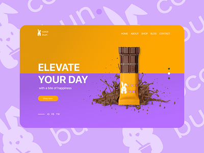 cocobun - chocolate product landing page branding design ecommerce graphic design illustration logo ui uiux ux vector web design