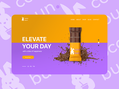 cocobun - chocolate product landing page