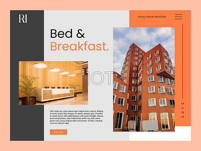RH Bed & Breakfast Web Concept branding design ecommerce graphic design hotel web illustration ui uiux web design wen inspiration