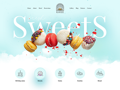 Bakery & Cake Shop bakery cake shop clean design shop store sweets webdesig webshop website webstore