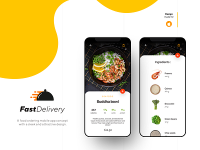 Food Delivery - Mobile App app app design clean concept delivery app design eating food and drink food app restaurant app uiux
