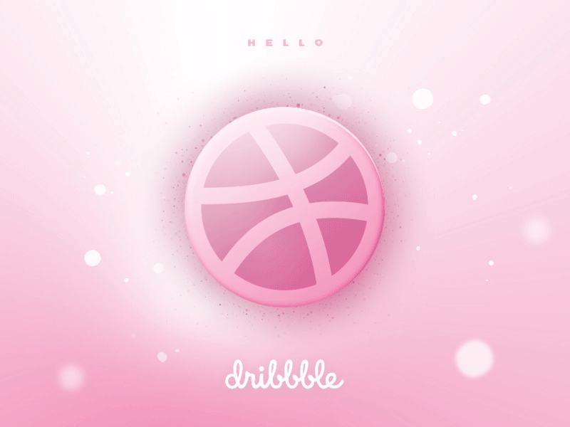 Hello Dribble debut debut shot design first shot hello dribble icon logo