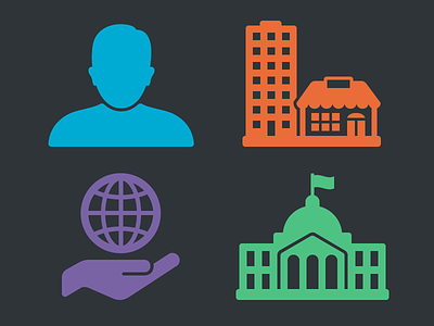 Account Type Icons account business government icons non profit personal