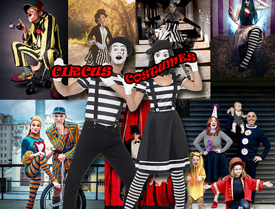 Circus Costumes adobe circus creative design graphic design idea moodboard photo manipulation photoshop